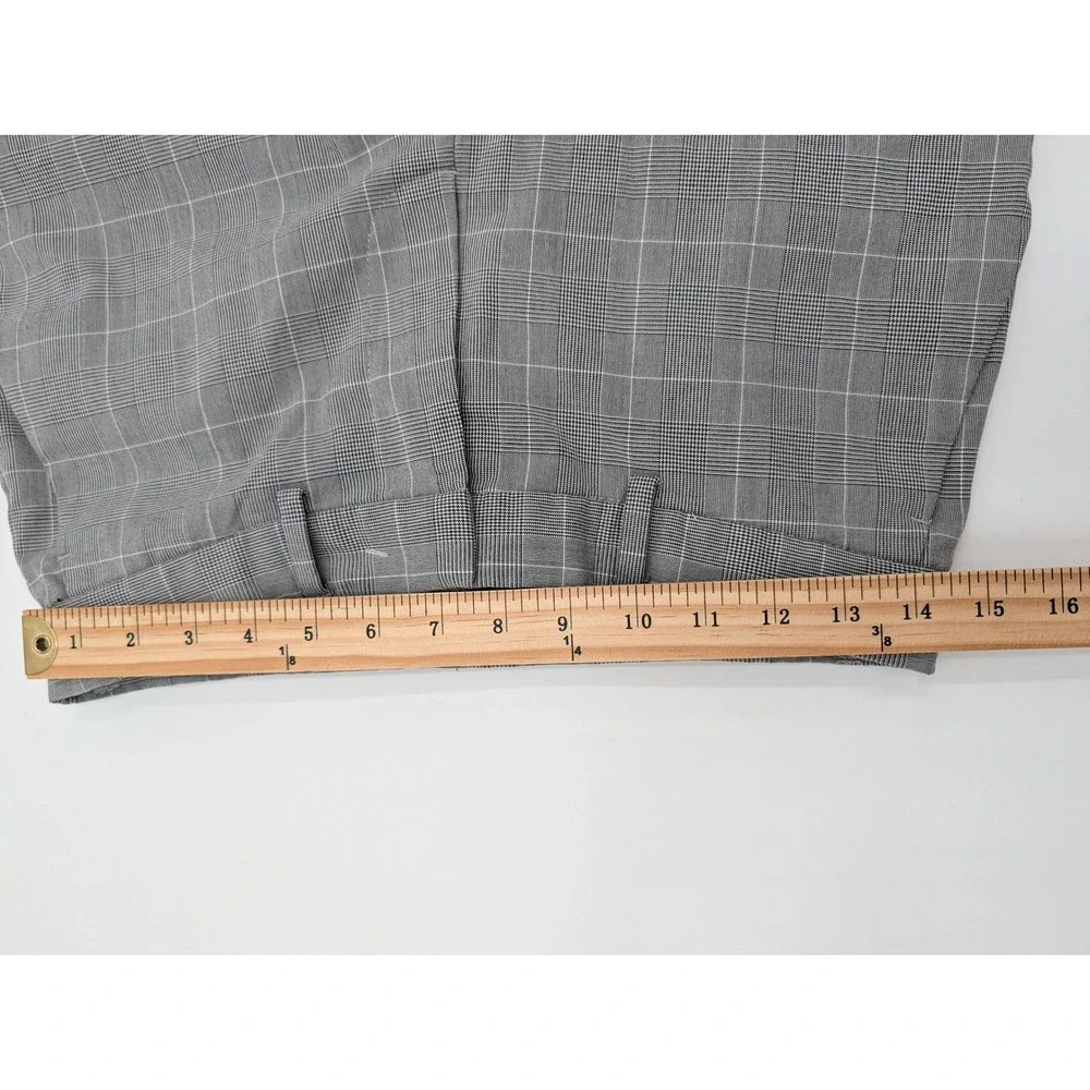 H&M Slim Fit Glen Check‎ Plaid Trousers Gray Mens Size 30R Excellent Condition